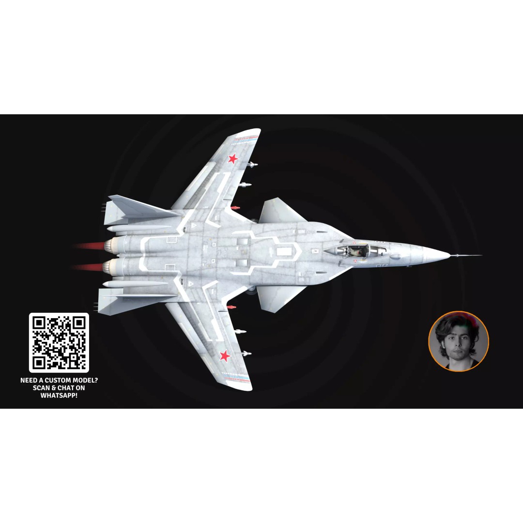 Alpha X Fighter Jet 3D Model – High Poly Game-Ready Aircraft, FBX & Blender - View 6