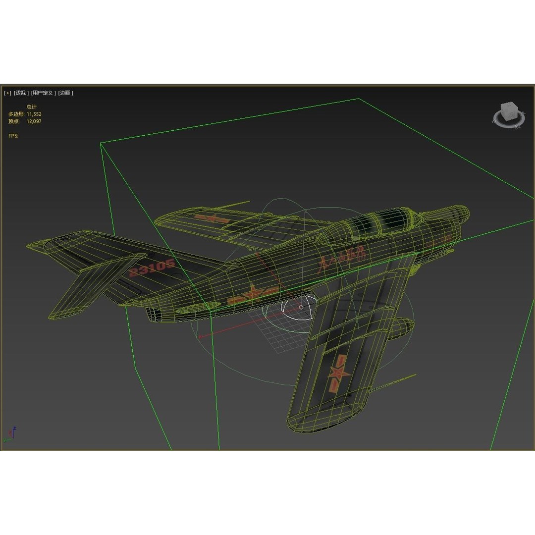 PLAAF J-5 Fighter 3D Model – Low Poly Military Aircraft, FBX