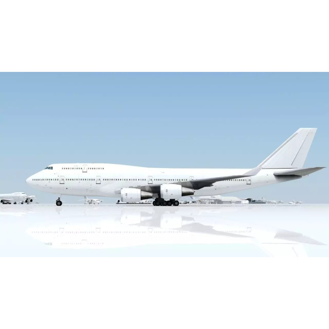 Boeing 747-400 3D Model – Low Poly Static Aircraft for MSFS/XPlane - View 2