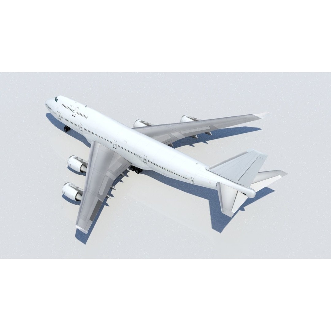 Boeing 747-400 3D Model – Low Poly Static Aircraft for MSFS/XPlane - View 4