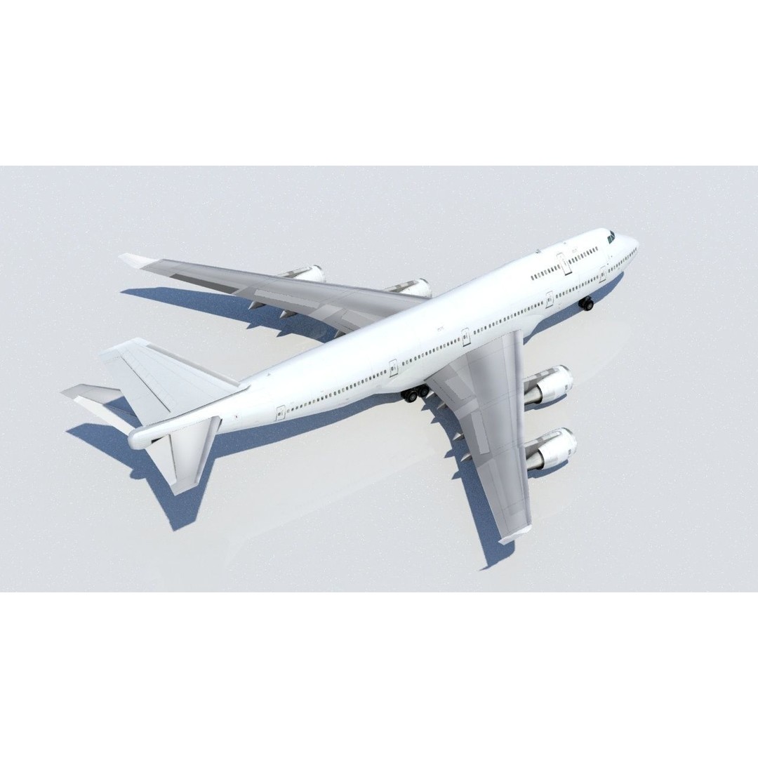 Boeing 747-400 3D Model – Low Poly Static Aircraft for MSFS/XPlane - View 5