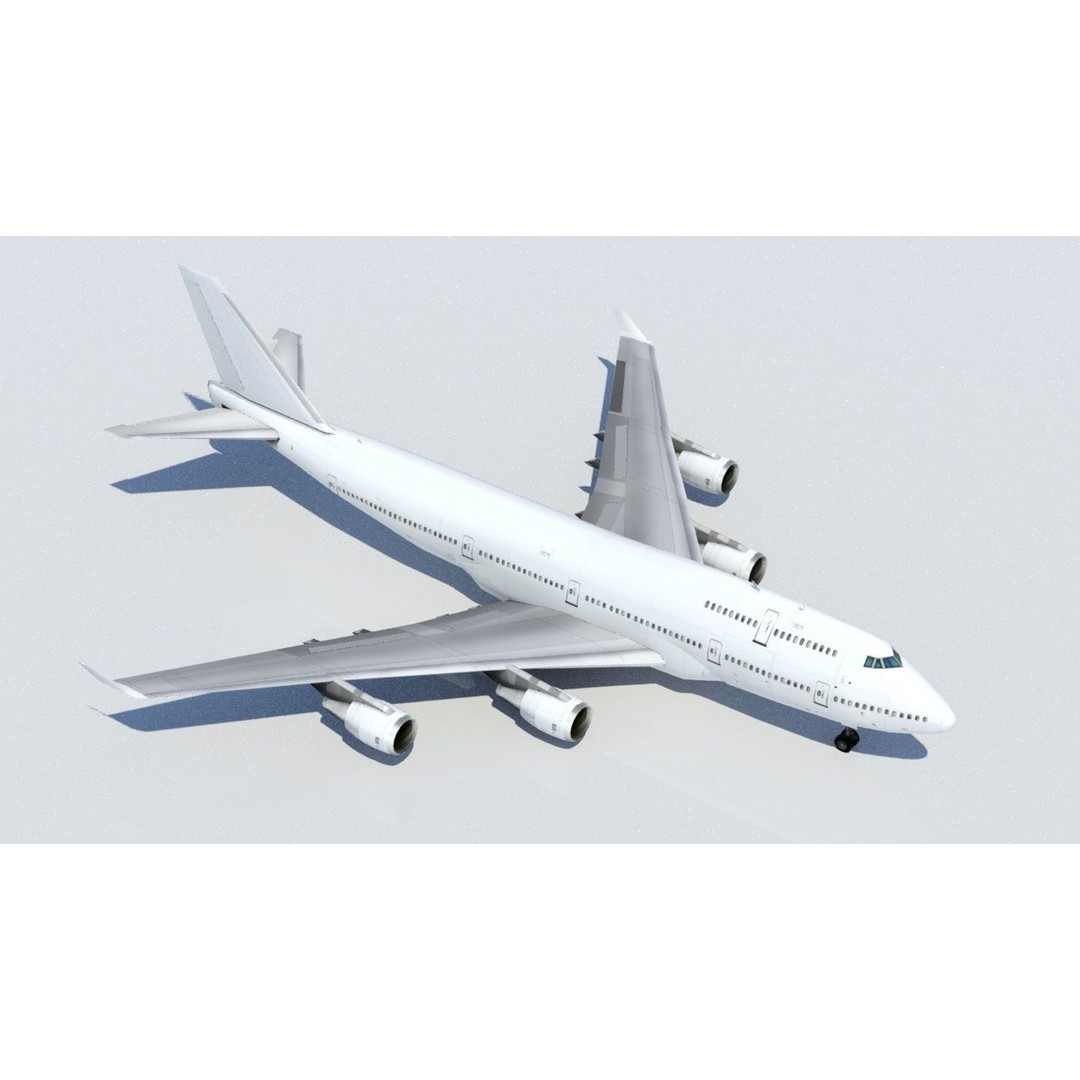 Boeing 747-400 3D Model – Low Poly Static Aircraft for MSFS/XPlane - View 6