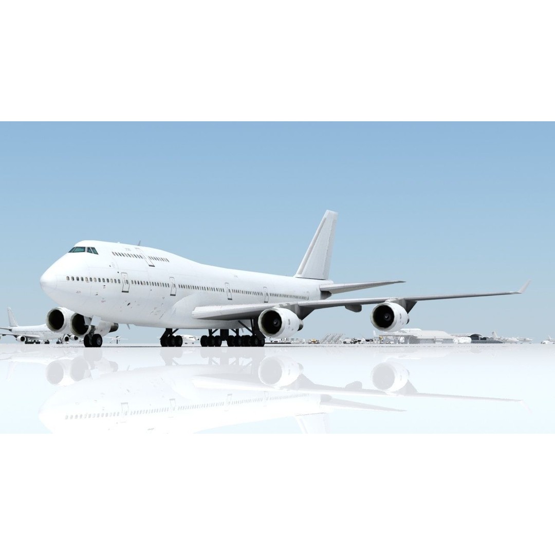 Boeing 747-400 3D Model – Low Poly Static Aircraft for MSFS/XPlane - View 7