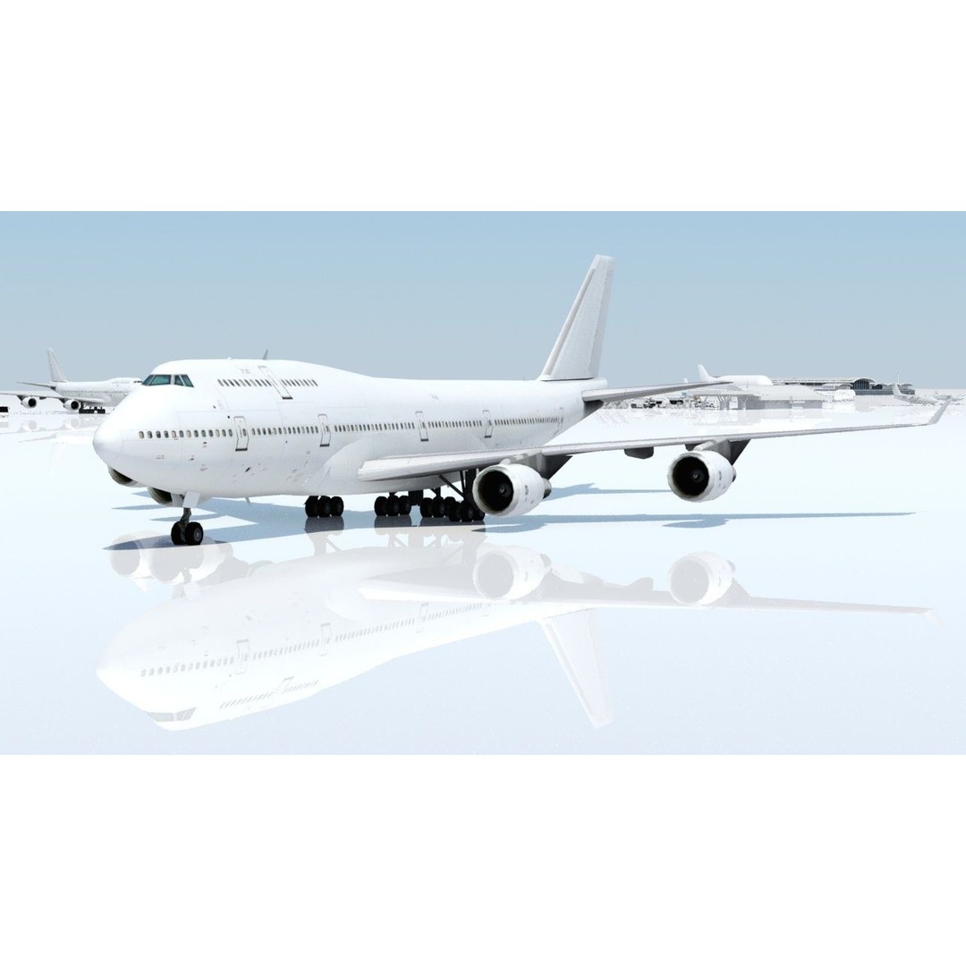 Boeing 747-400 3D Model – Low Poly Static Aircraft for MSFS/XPlane - View 8