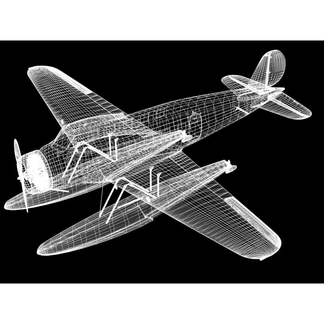 General Aviation GA-43 3D Model – High Poly Passenger Aircraft, FBX