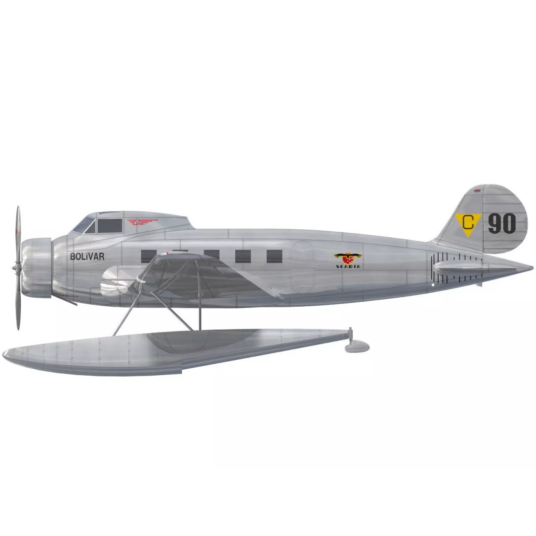General Aviation GA-43 3D Model – High Poly Passenger Aircraft, FBX - View 10
