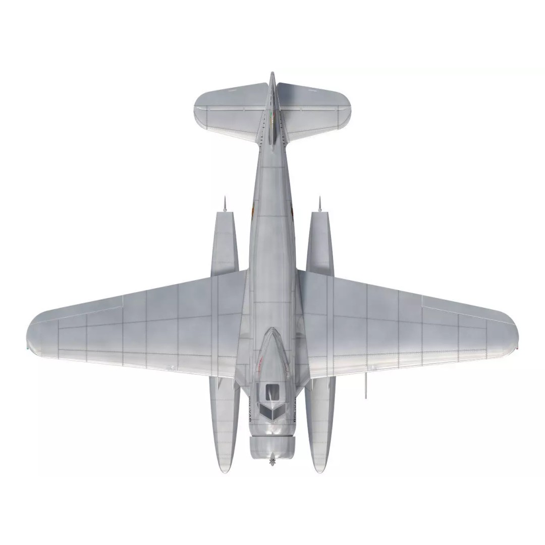 General Aviation GA-43 3D Model – High Poly Passenger Aircraft, FBX - View 12