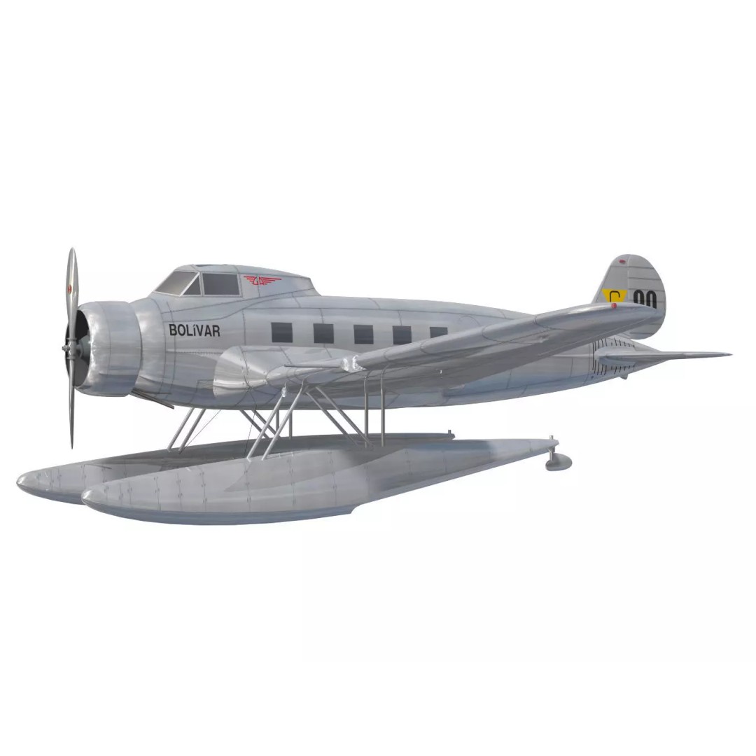 General Aviation GA-43 3D Model – High Poly Passenger Aircraft, FBX - View 4