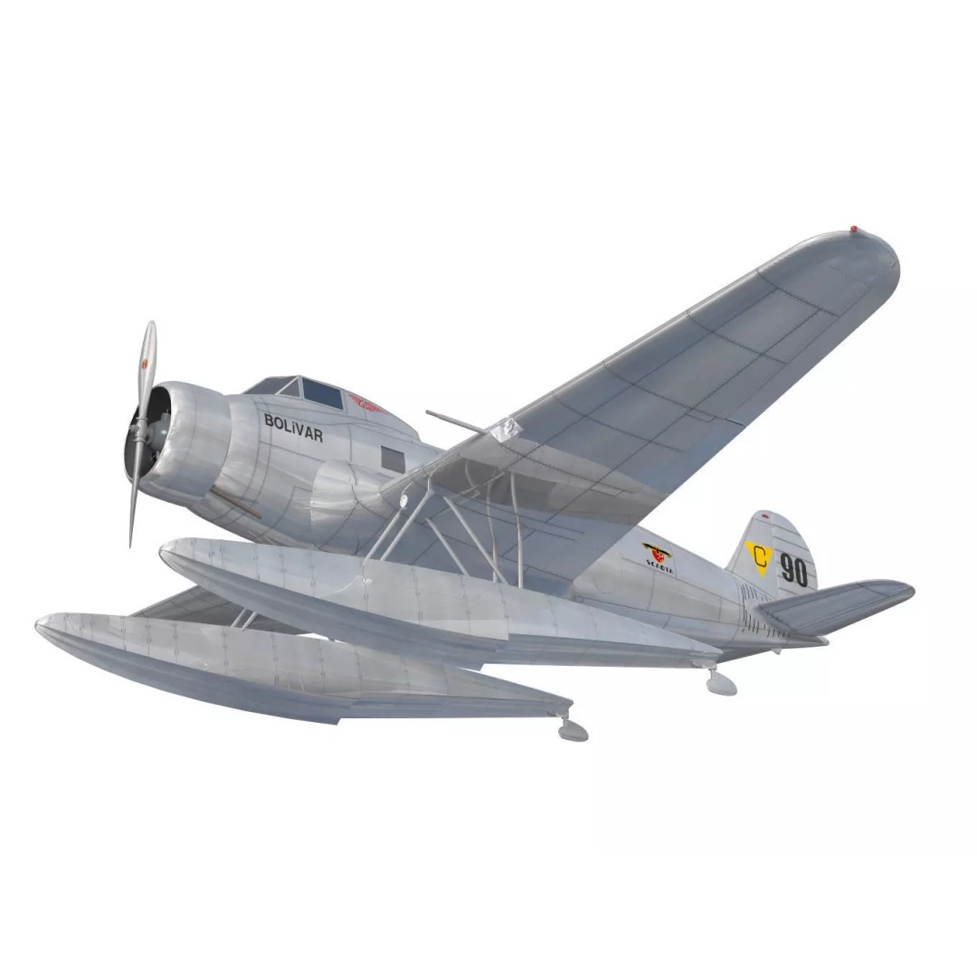 General Aviation GA-43 3D Model – High Poly Passenger Aircraft, FBX - View 5