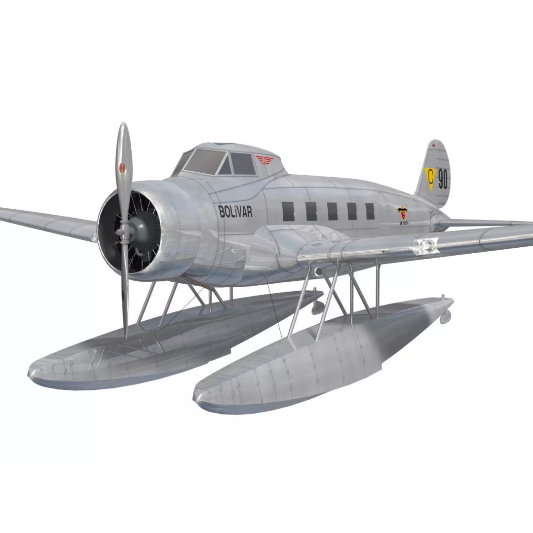 General Aviation GA-43 3D Model – High Poly Passenger Aircraft, FBX - View 6