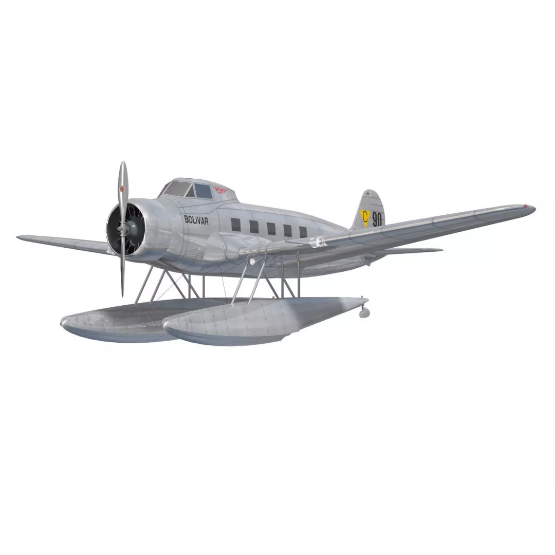 General Aviation GA-43 3D Model – High Poly Passenger Aircraft, FBX - View 7