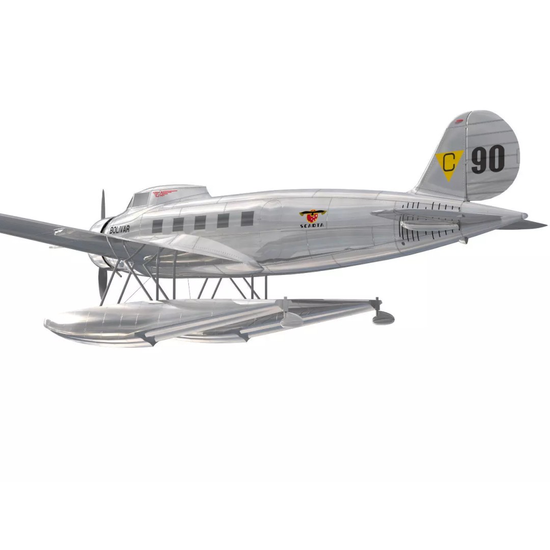 General Aviation GA-43 3D Model – High Poly Passenger Aircraft, FBX - View 8