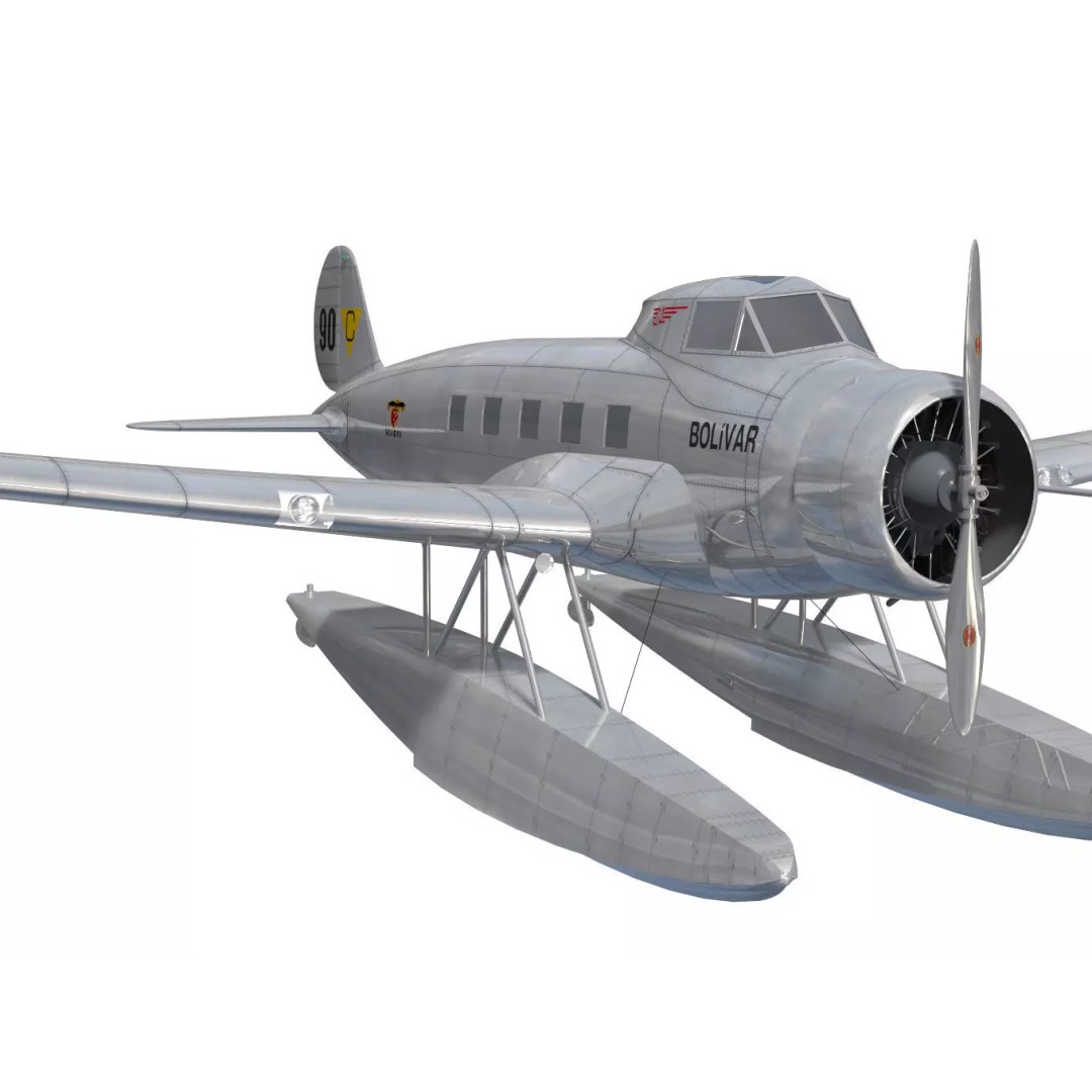 General Aviation GA-43 3D Model – High Poly Passenger Aircraft, FBX - View 9