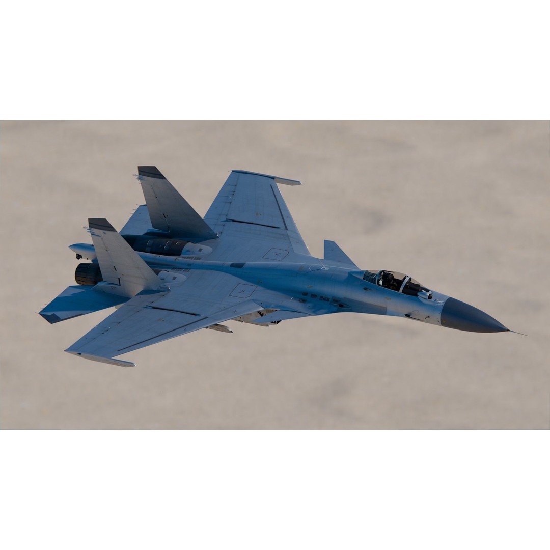 Sukhoi Su-33 3D Model – High Poly Aircraft with PBR Textures, FBX - View 6