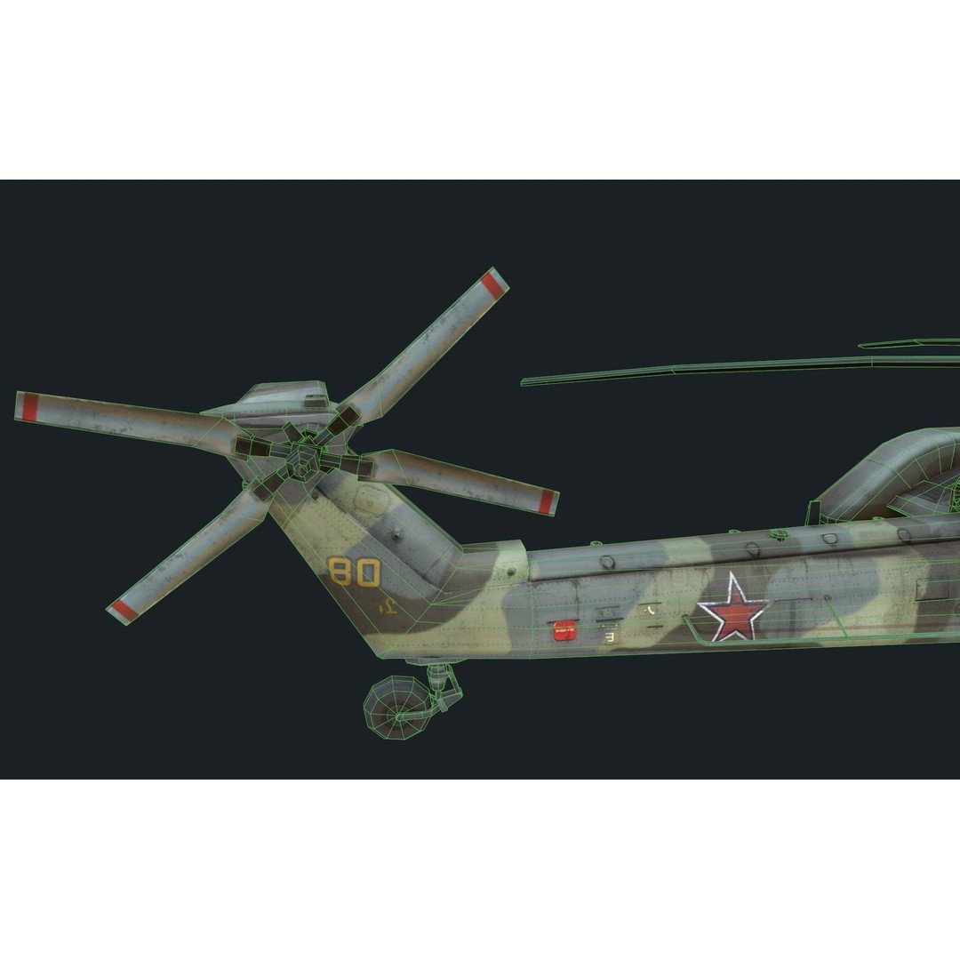 Mi-28 Havoc 3D Model – Low Poly Military Helicopter, FBX, Blender