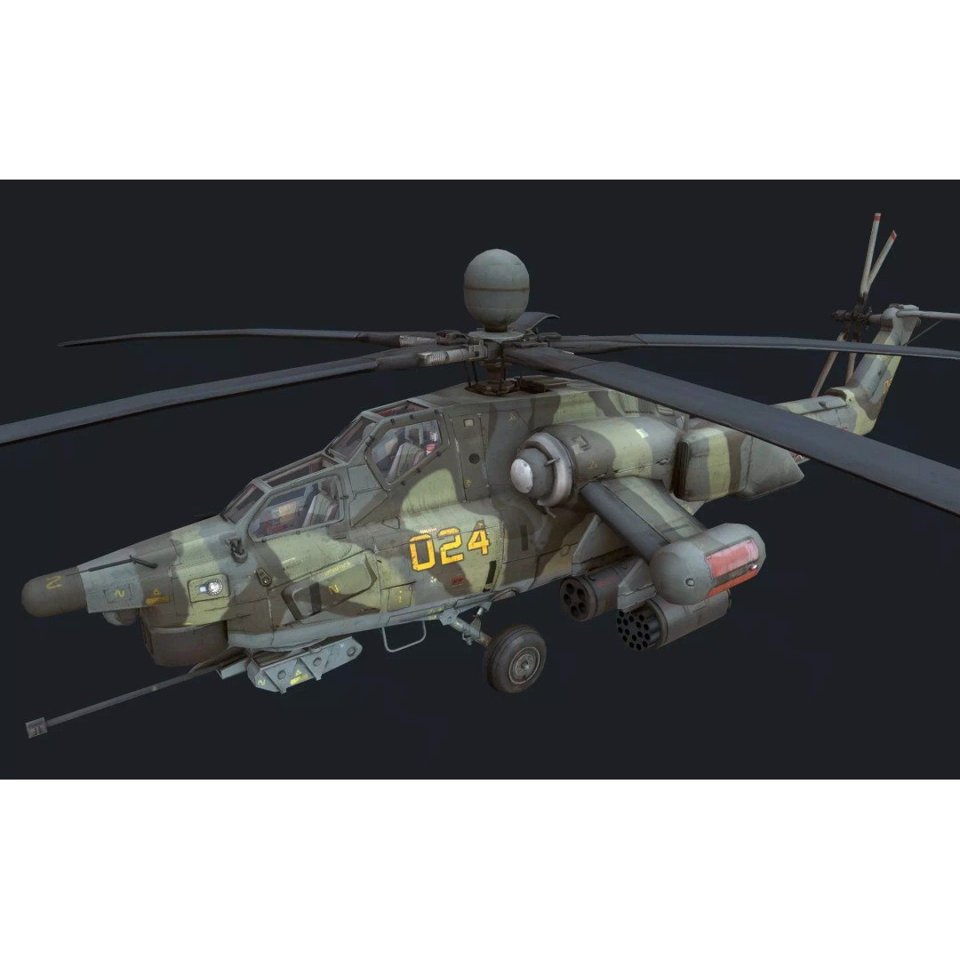 Mi-28 Havoc 3D Model – Low Poly Military Helicopter, FBX, Blender - View 2