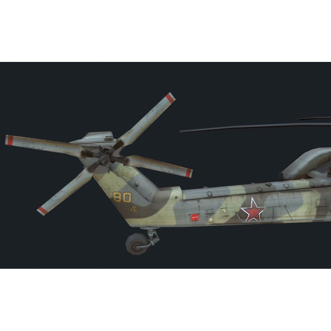 Mi-28 Havoc 3D Model – Low Poly Military Helicopter, FBX, Blender - View 6