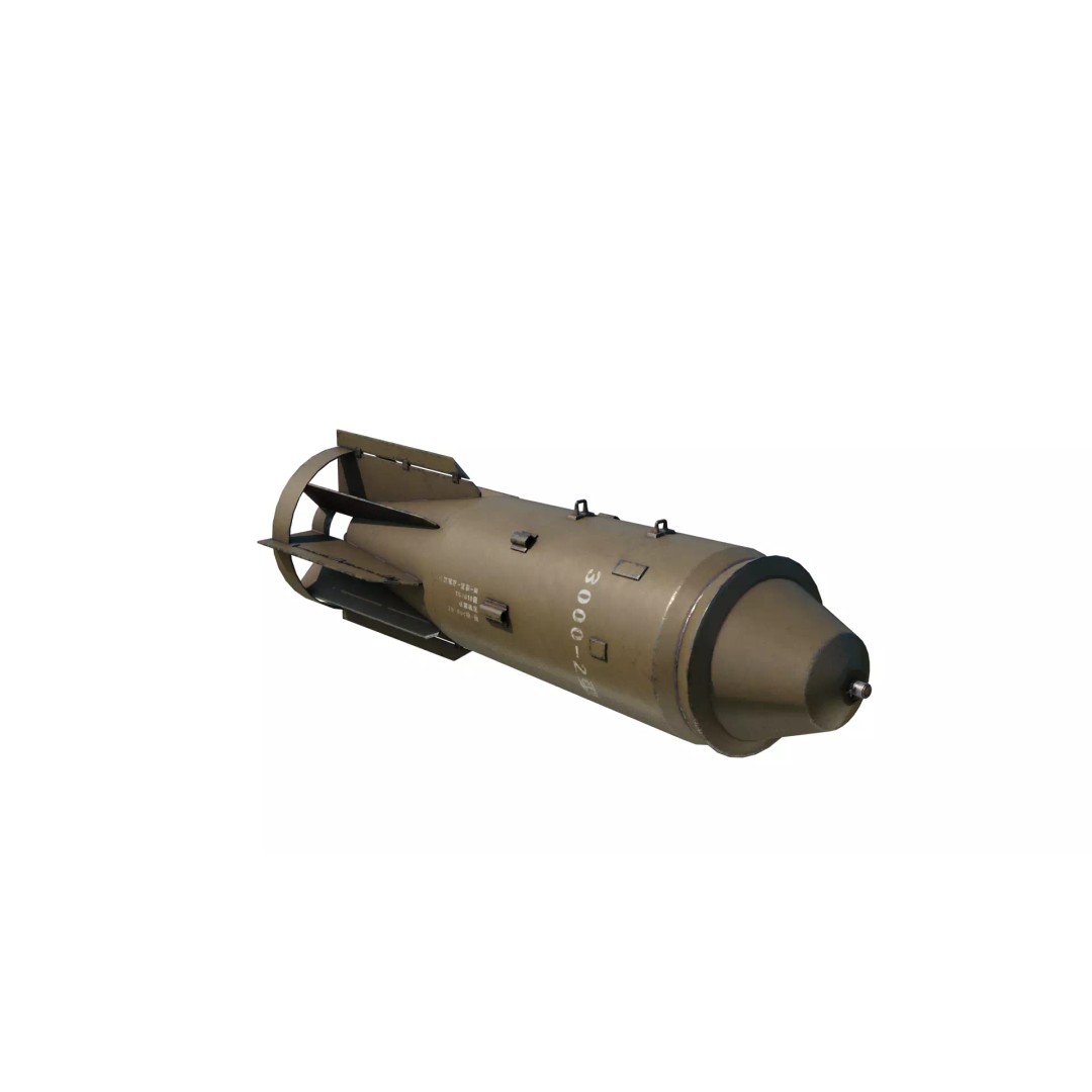 China Air Force FAB-3000 3D Model – Military Weapon, PBR Textures, FBX - View 6