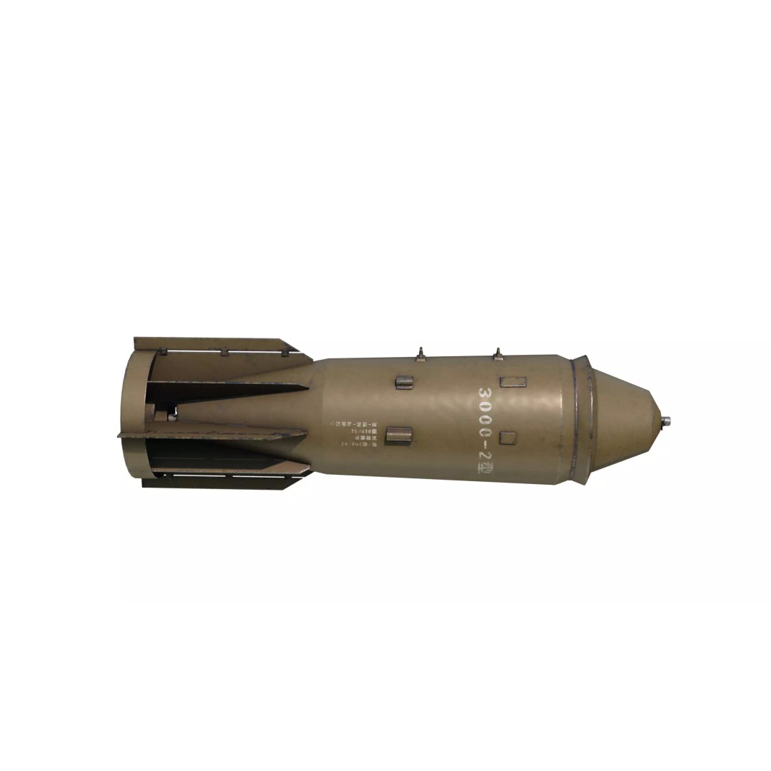 China Air Force FAB-3000 3D Model – Military Weapon, PBR Textures, FBX - View 7