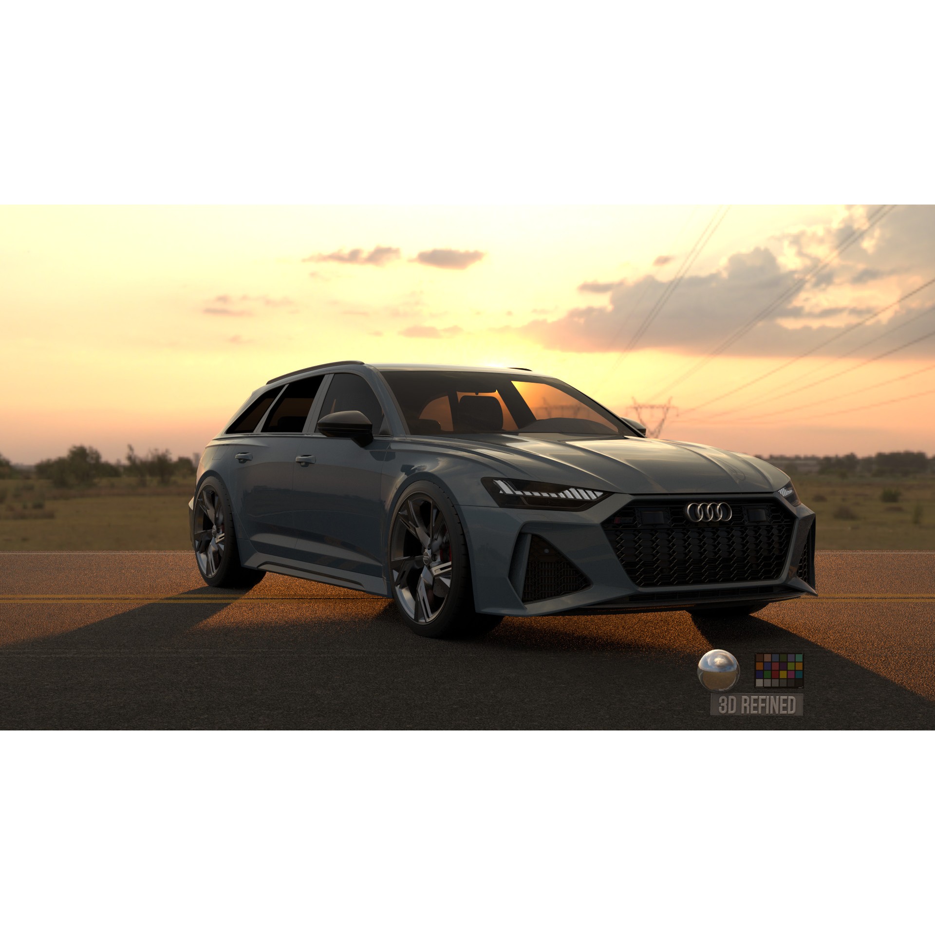 Audi RS6 - Rigged and Render Ready 3D Model - View 14