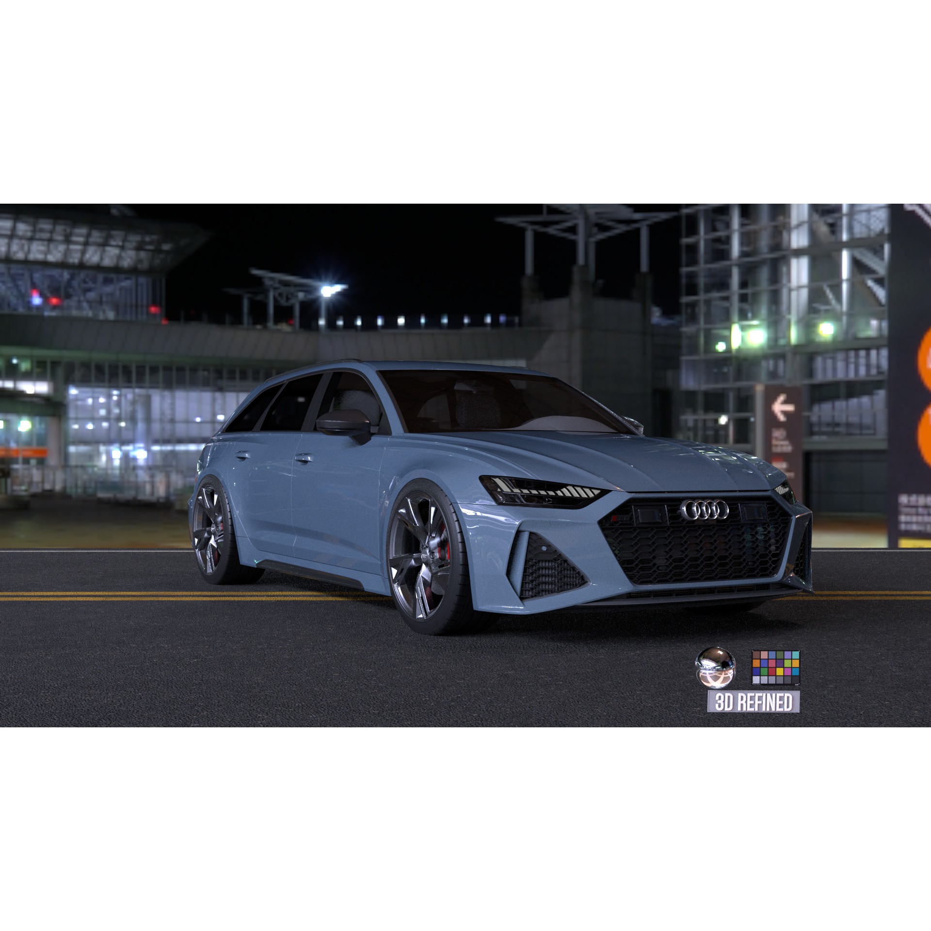 Audi RS6 - Rigged and Render Ready 3D Model - View 15