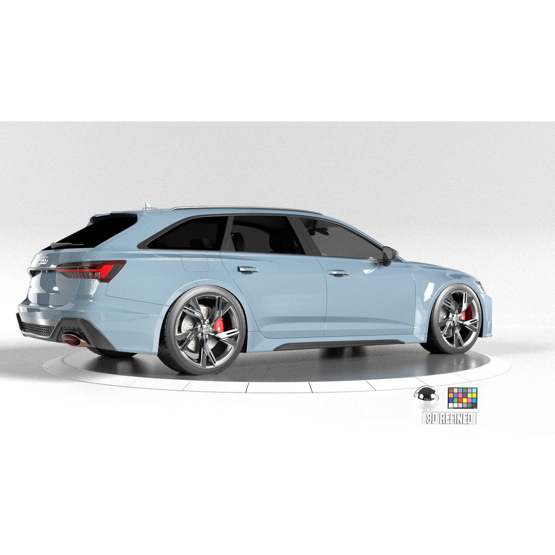 Audi RS6 - Rigged and Render Ready 3D Model - View 4