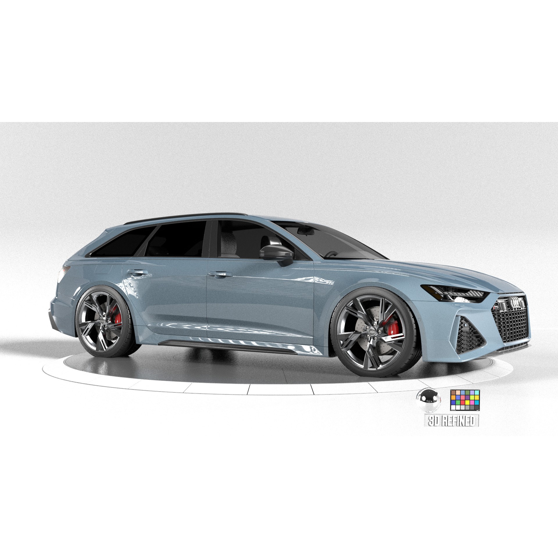 Audi RS6 - Rigged and Render Ready 3D Model - View 5