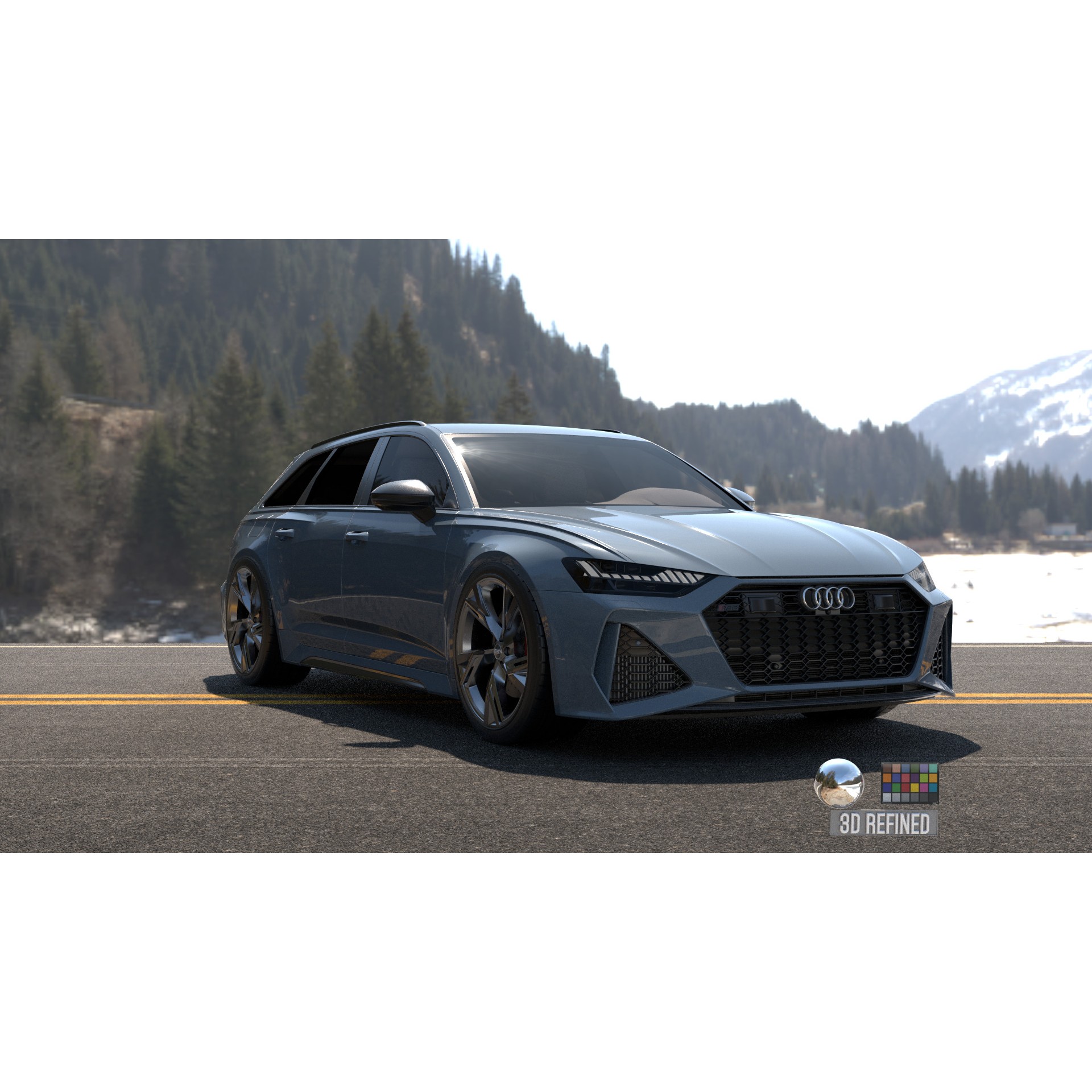 Audi RS6 - Rigged and Render Ready 3D Model - View 8