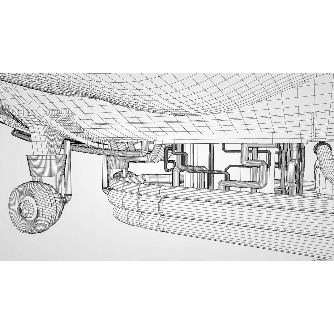 Retro Futuristic Airship 3D Model – PBR Textures, FBX, Game Ready - View 18