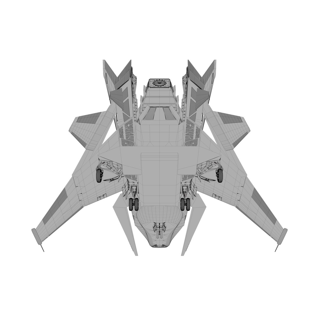 Futuristic Spaceship 3D Model – Low Poly Game Asset, FBX, PBR