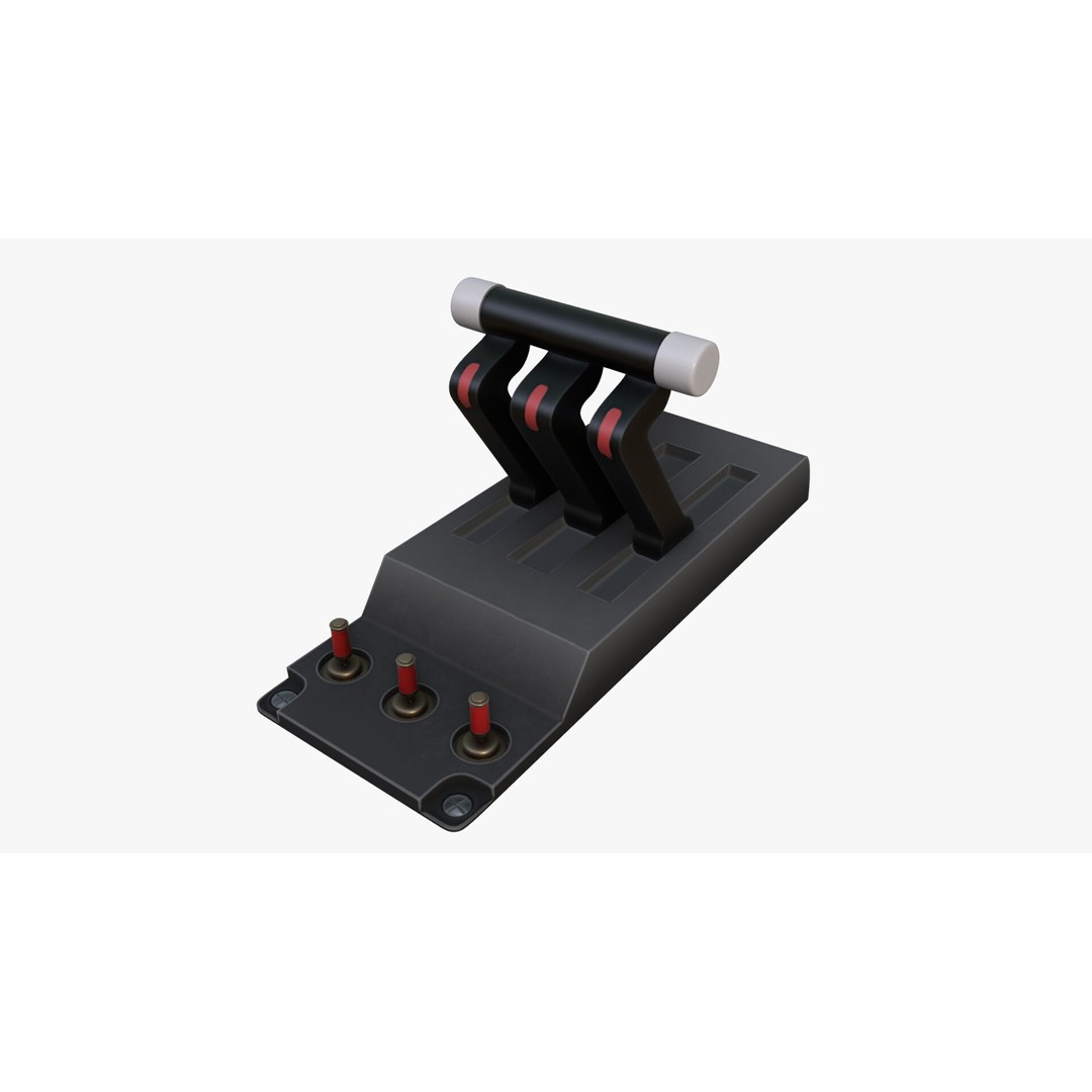 Fighter Jet Cockpit Control Panel 3D Model – Low Poly PBR Asset, FBX - View 11