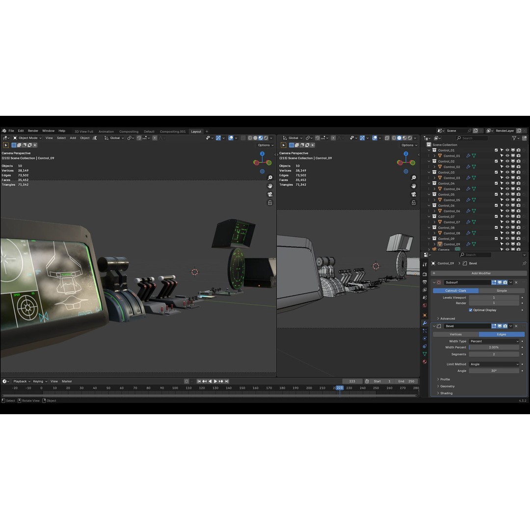 Fighter Jet Cockpit Control Panel 3D Model – Low Poly PBR Asset, FBX - View 27