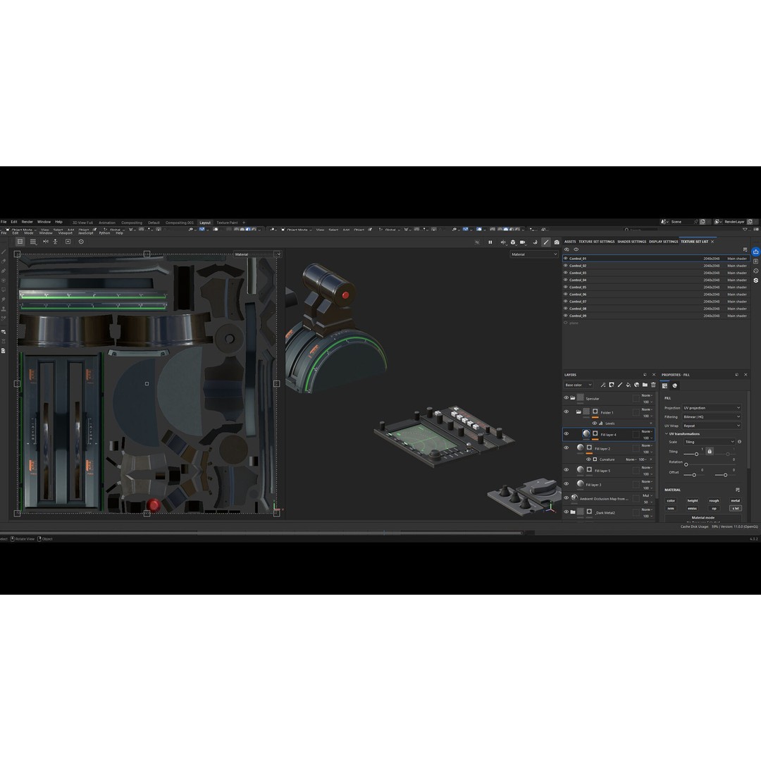 Fighter Jet Cockpit Control Panel 3D Model – Low Poly PBR Asset, FBX - View 29