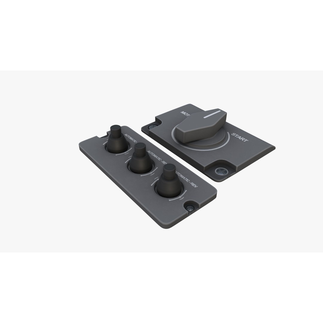 Fighter Jet Cockpit Control Panel 3D Model – Low Poly PBR Asset, FBX - View 8