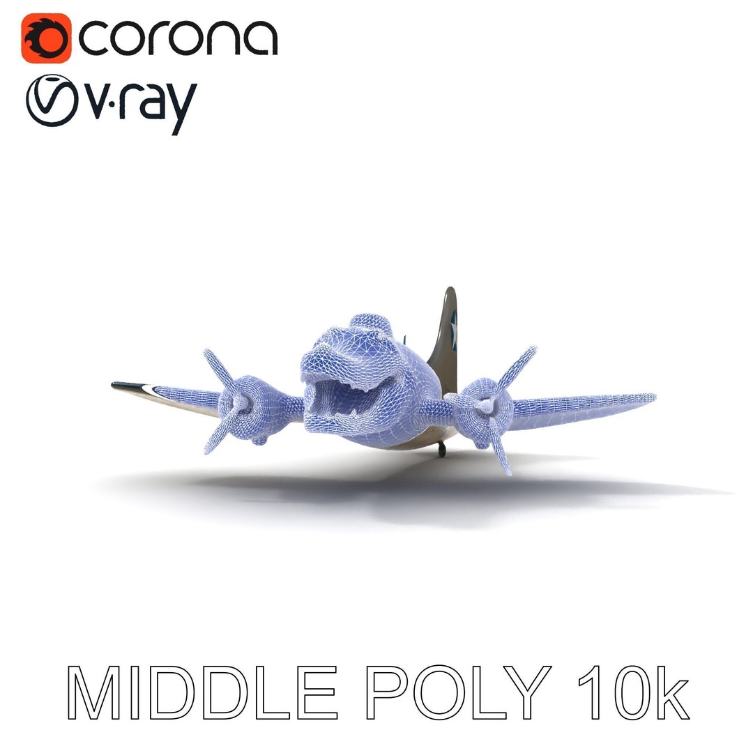 Crocodile-Plane Hybrid 3D Model – Low Poly Game Ready, FBX, PBR Textures - View 10