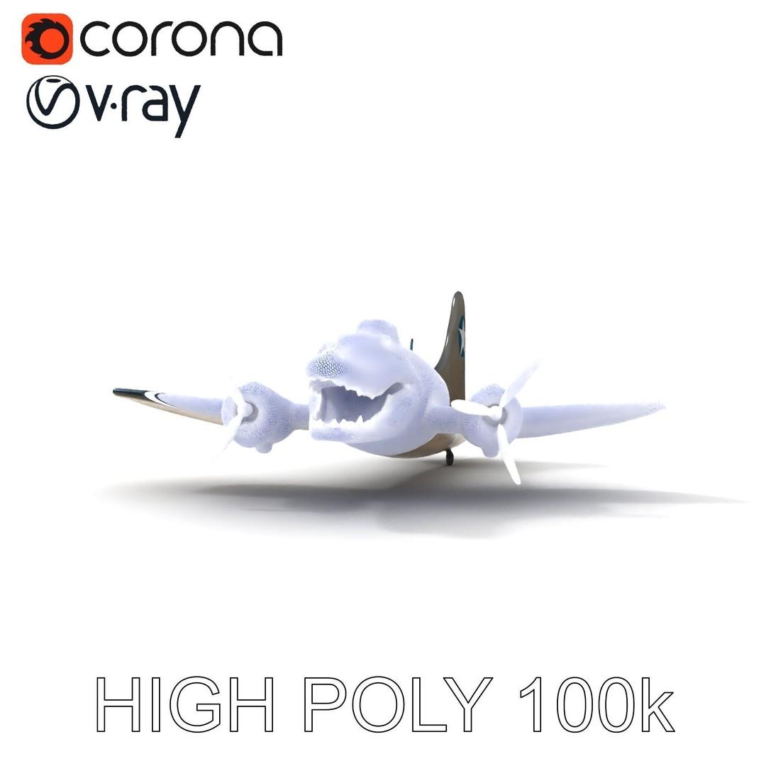 Crocodile-Plane Hybrid 3D Model – Low Poly Game Ready, FBX, PBR Textures - View 17