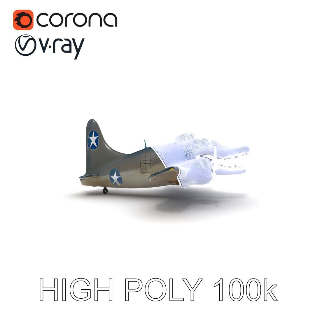 Crocodile-Plane Hybrid 3D Model – Low Poly Game Ready, FBX, PBR Textures - View 29