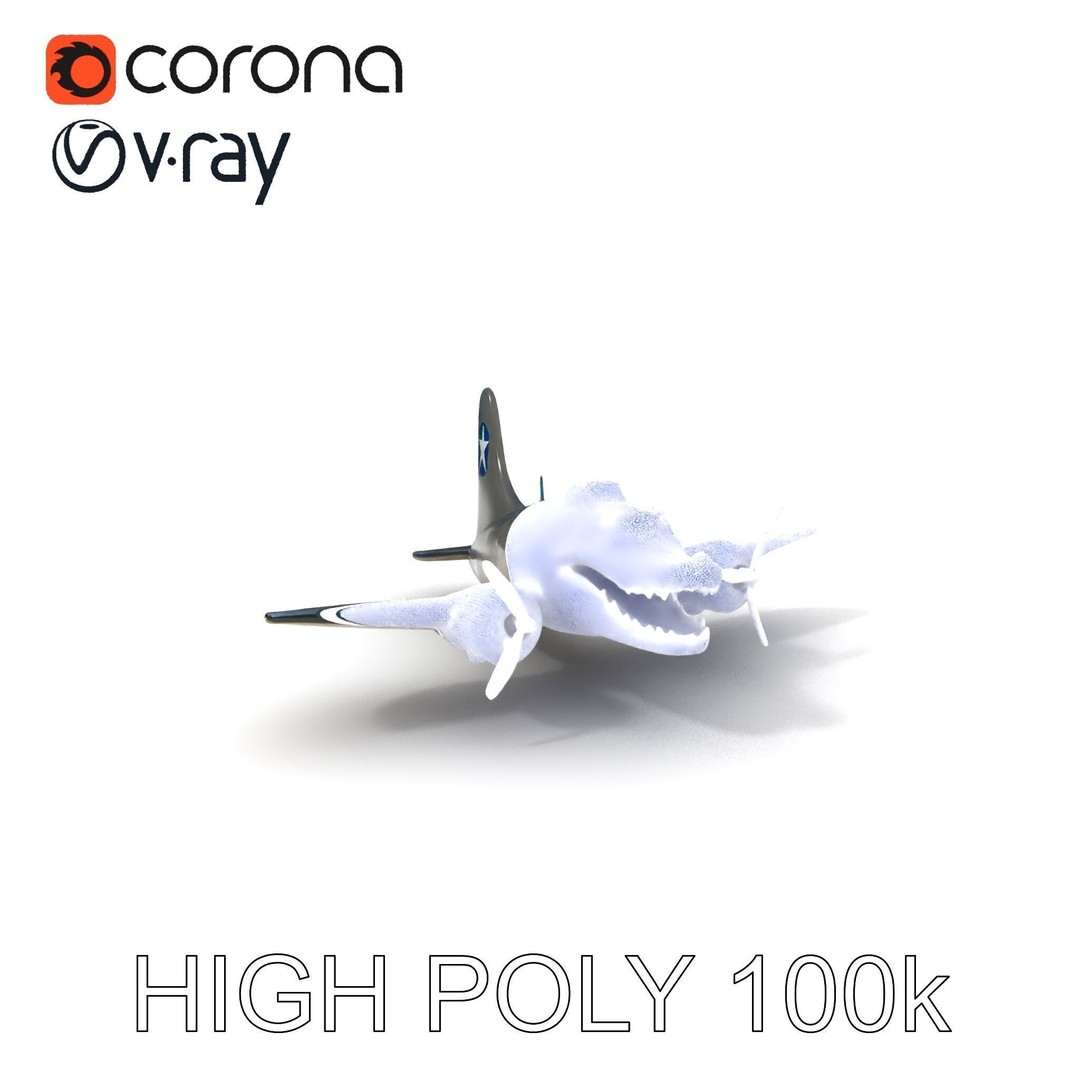 Crocodile-Plane Hybrid 3D Model – Low Poly Game Ready, FBX, PBR Textures - View 4