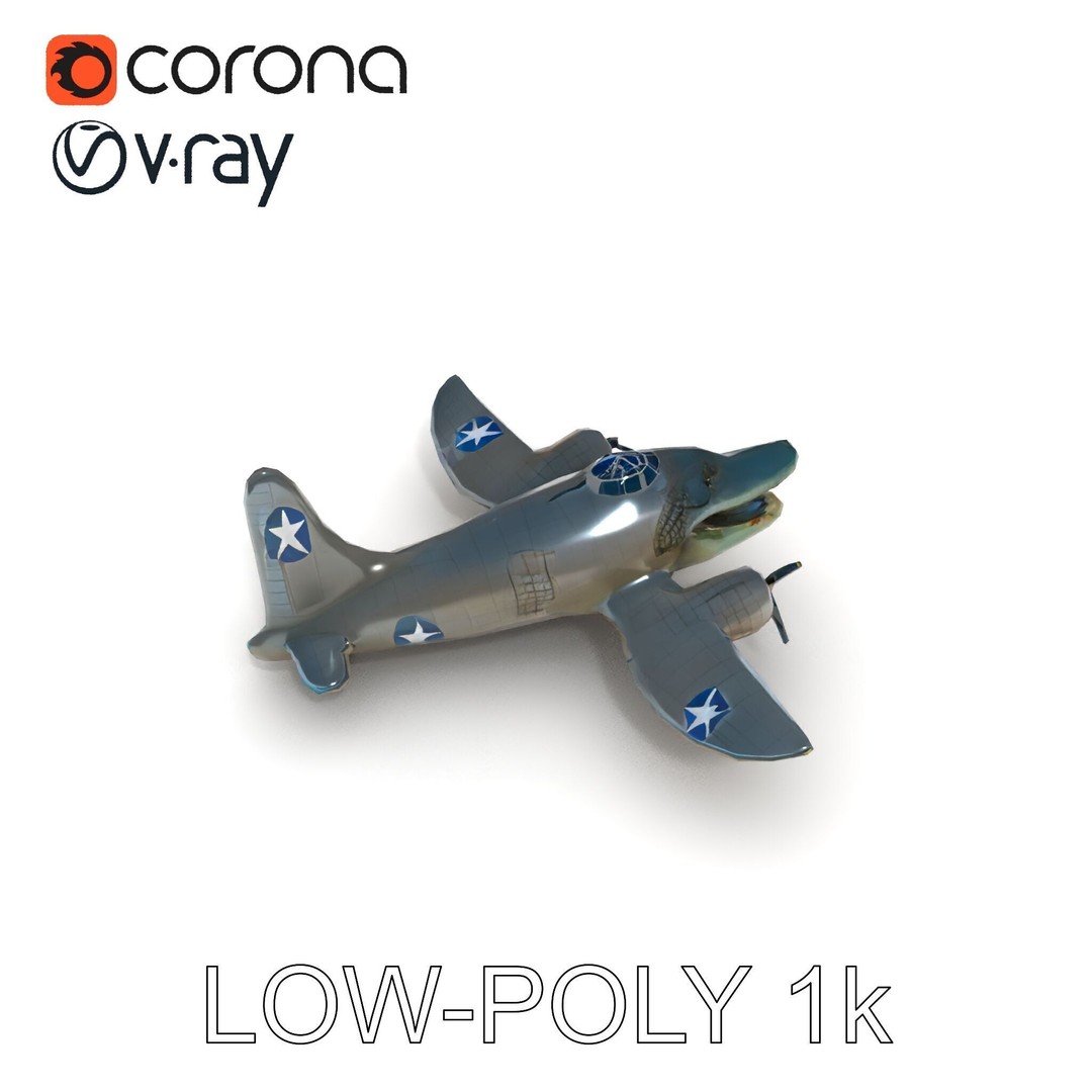 Crocodile-Plane Hybrid 3D Model – Low Poly Game Ready, FBX, PBR Textures - View 8