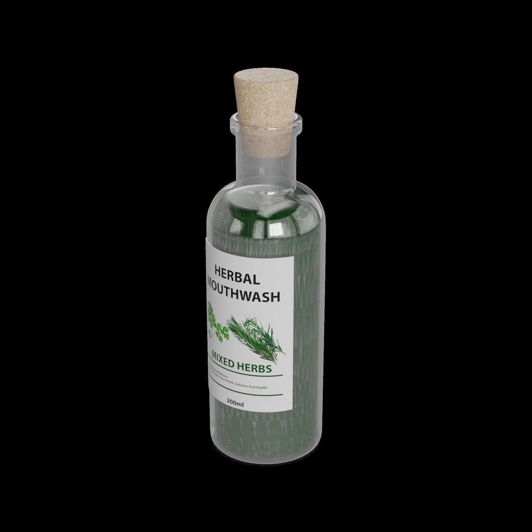 Herbal Mouthwash 3D Model – Low Poly Game Asset, FBX