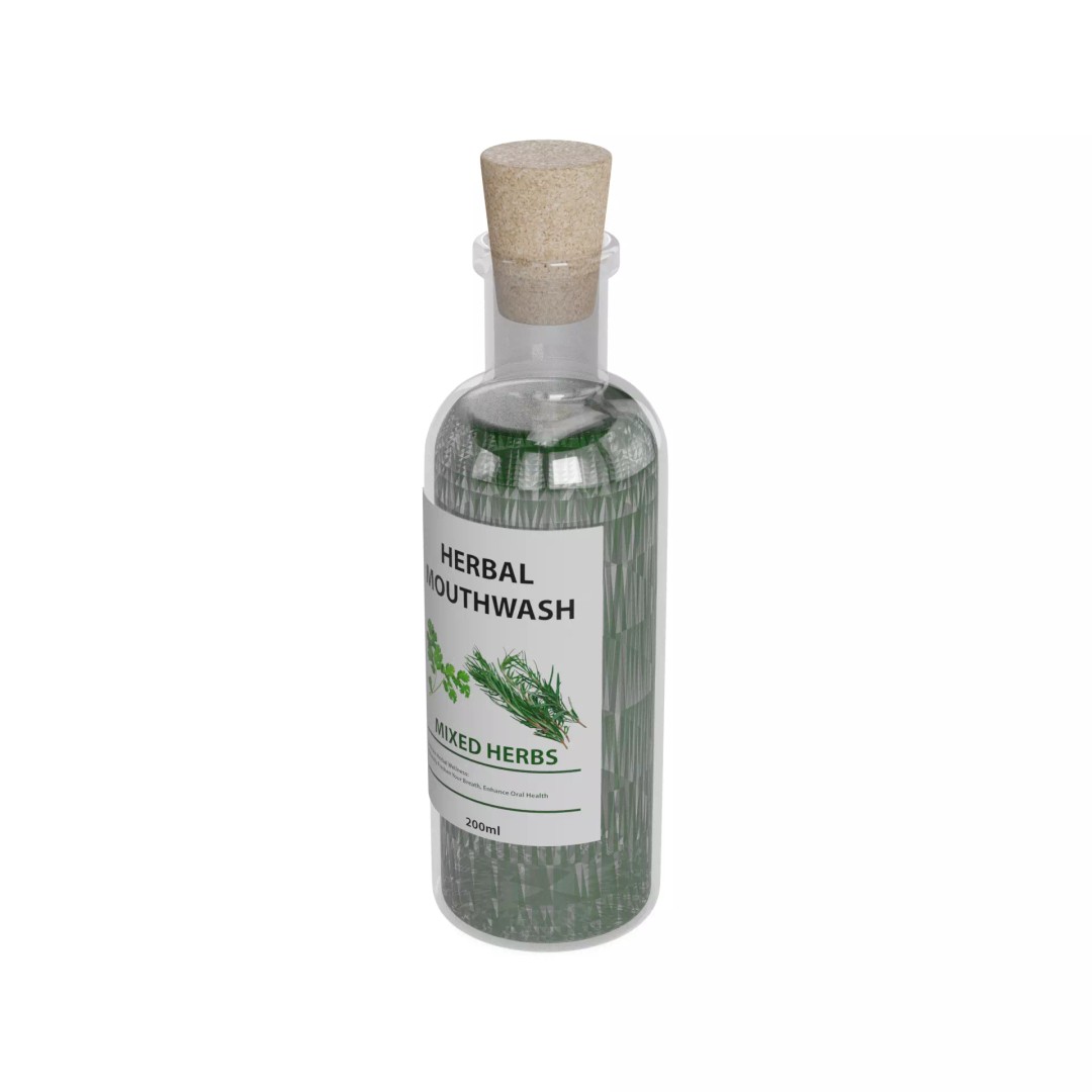 Herbal Mouthwash 3D Model – Low Poly Game Asset, FBX - View 2