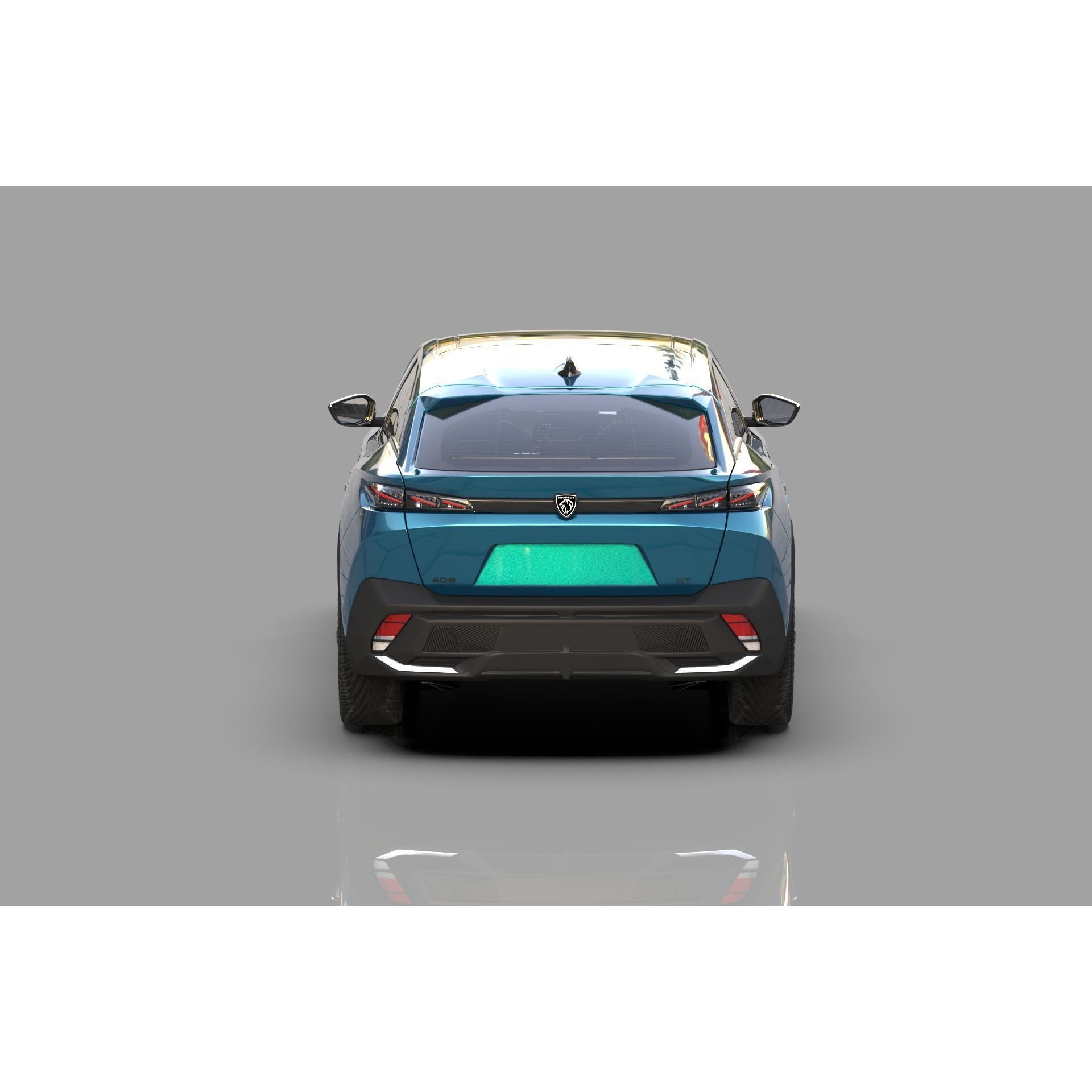Peugeot 408 Cross 2023 - High-Poly Interior 3D Model - View 11