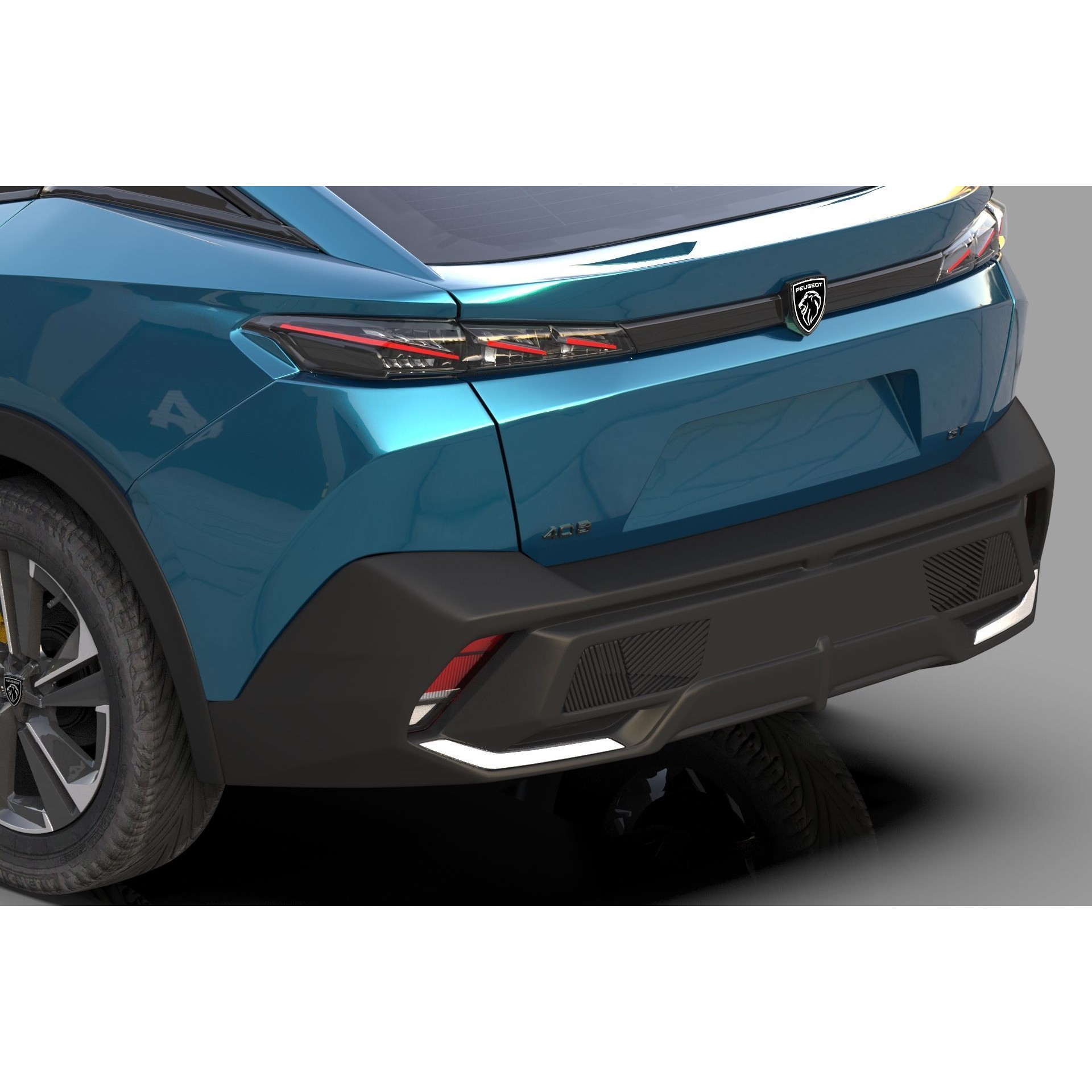 Peugeot 408 Cross 2023 - High-Poly Interior 3D Model - View 17