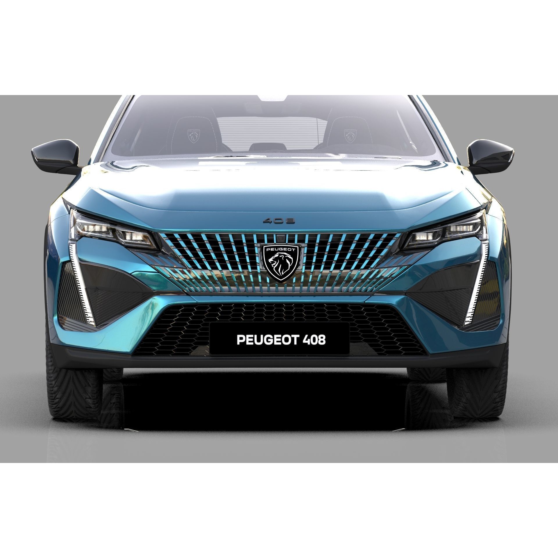 Peugeot 408 Cross 2023 - High-Poly Interior 3D Model - View 18