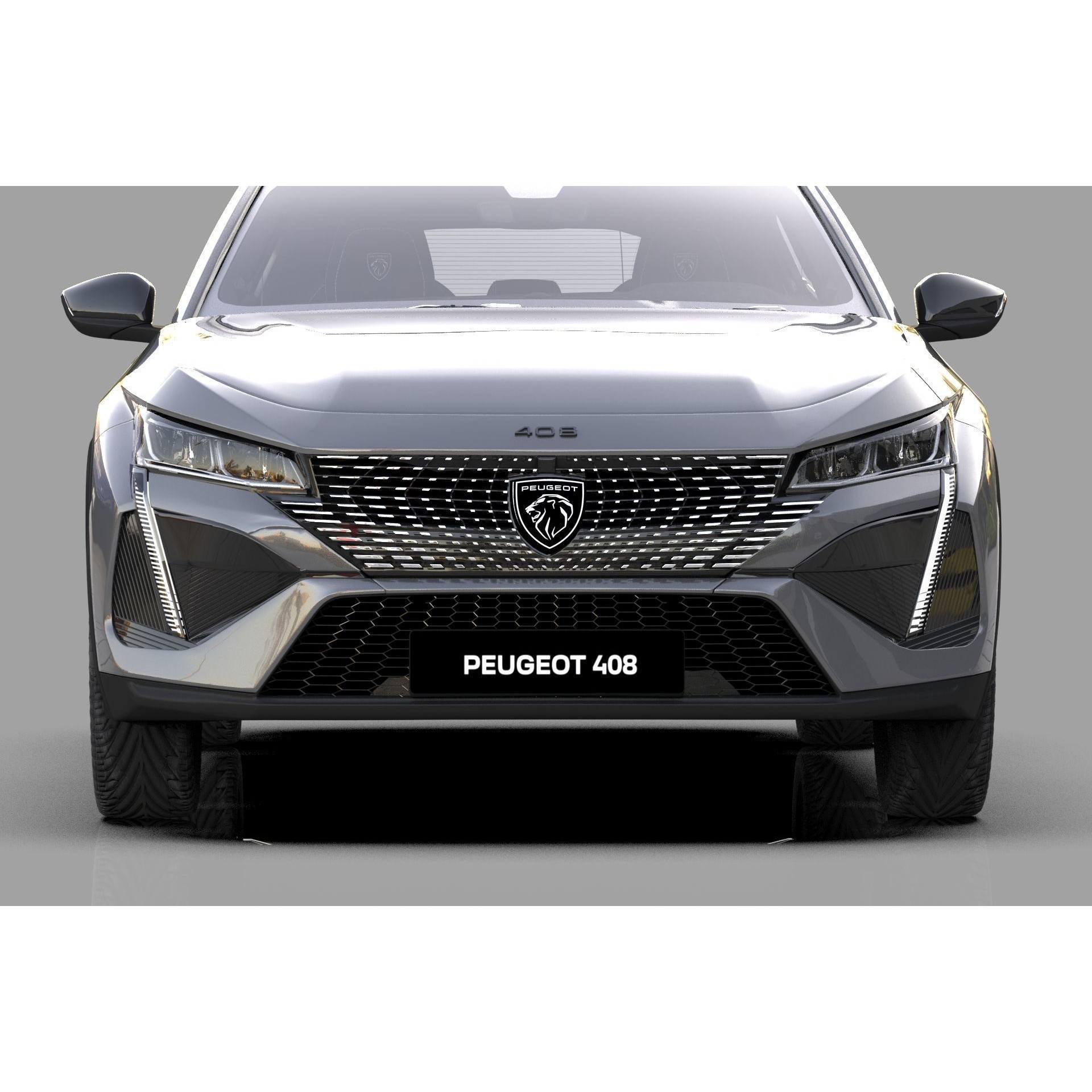 Peugeot 408 Cross 2023 - High-Poly Interior 3D Model - View 19