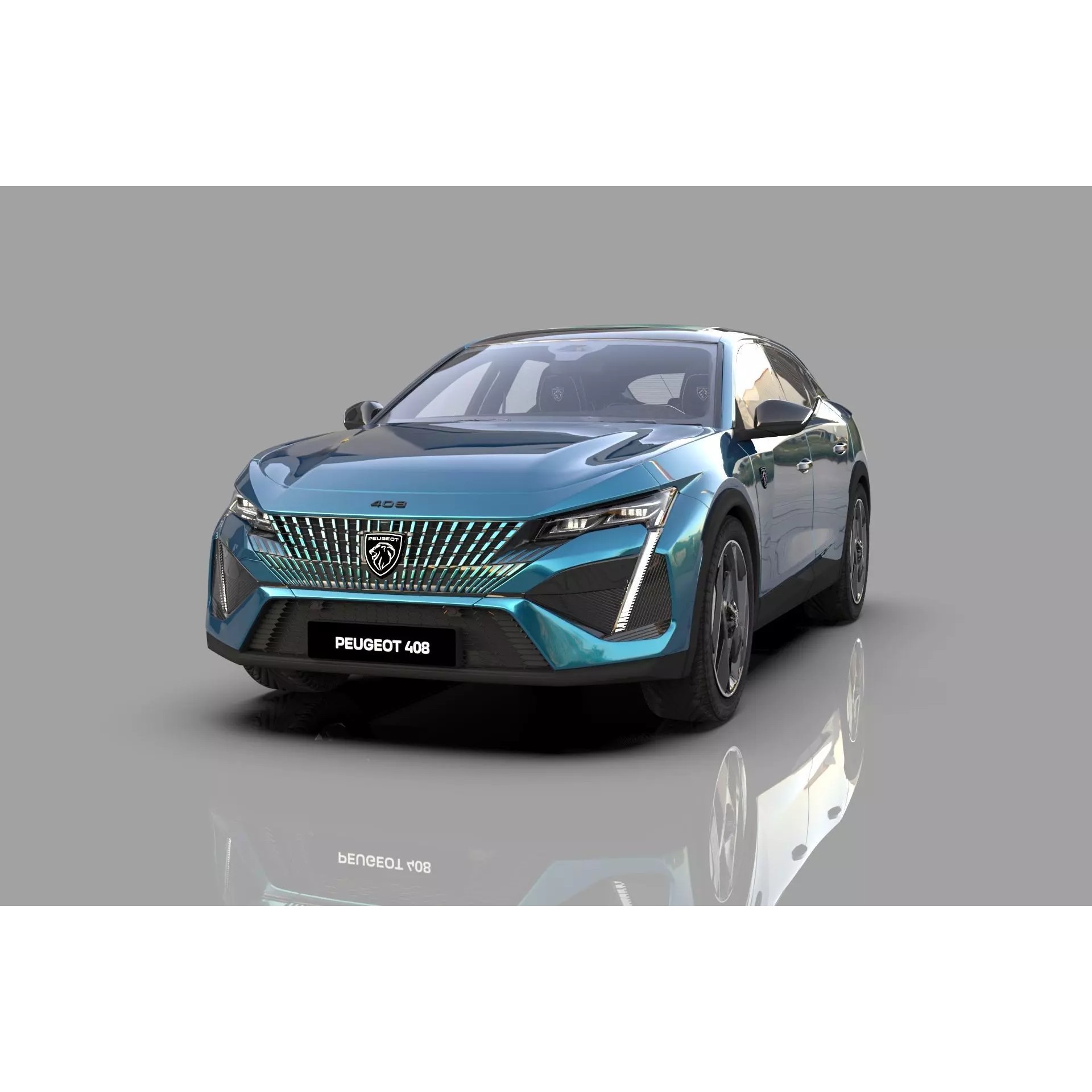 Peugeot 408 Cross 2023 - High-Poly Interior 3D Model - View 2