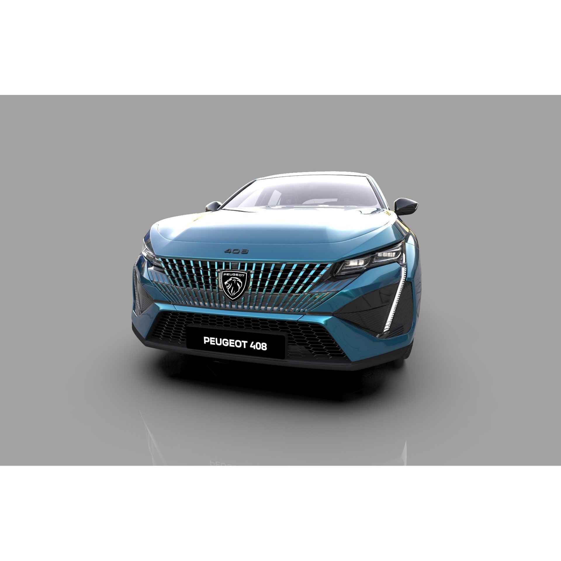 Peugeot 408 Cross 2023 - High-Poly Interior 3D Model - View 20