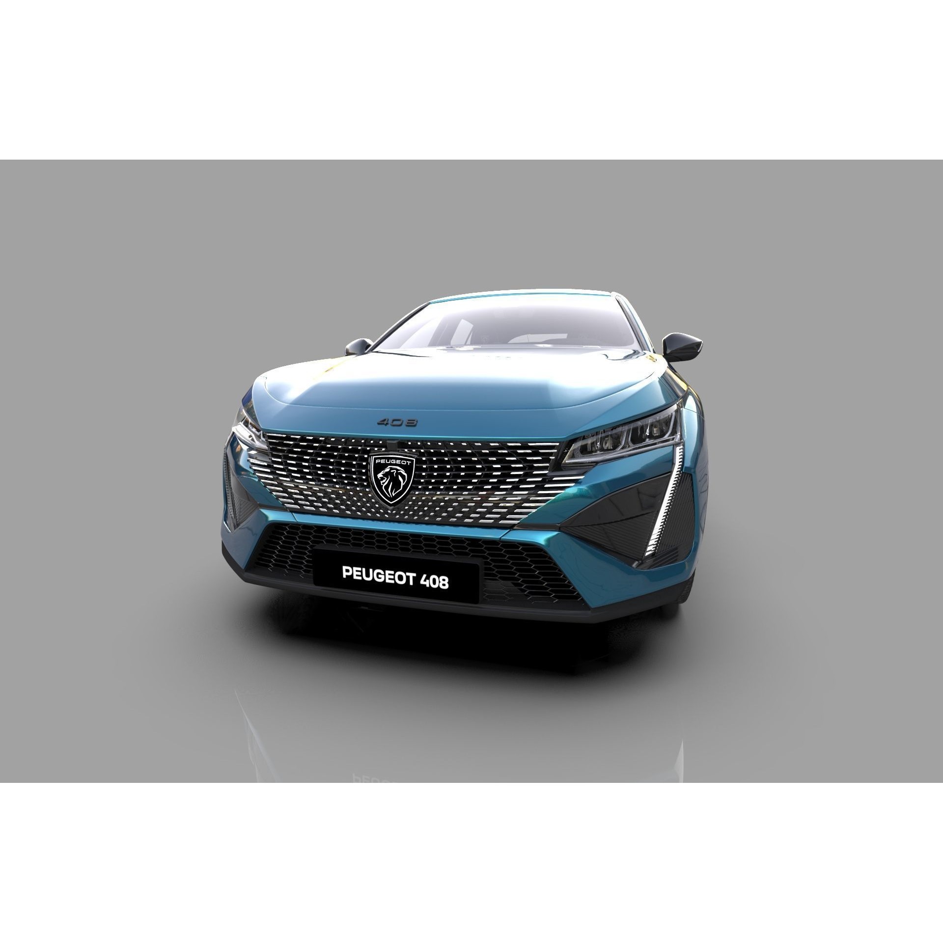 Peugeot 408 Cross 2023 - High-Poly Interior 3D Model - View 21