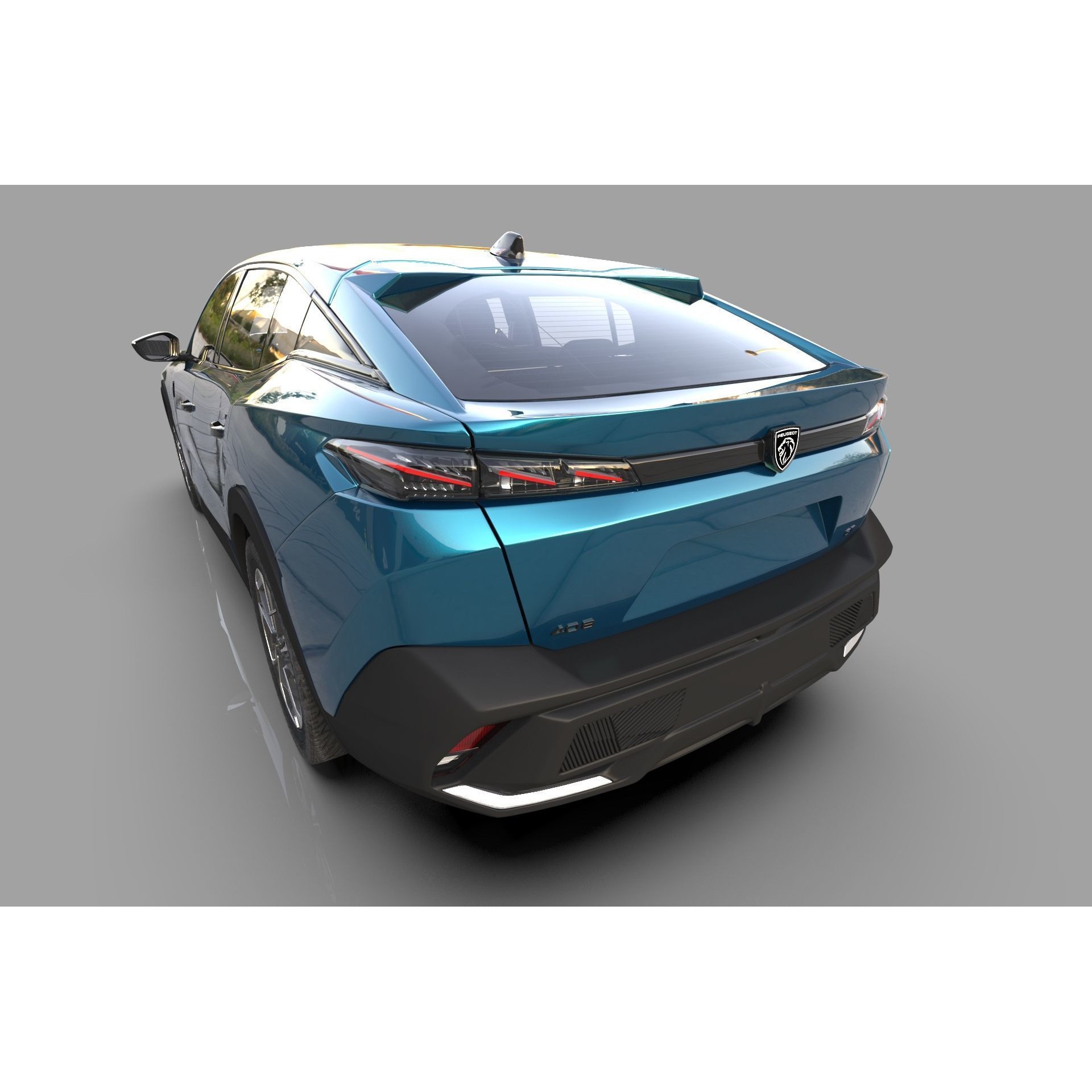 Peugeot 408 Cross 2023 - High-Poly Interior 3D Model - View 22