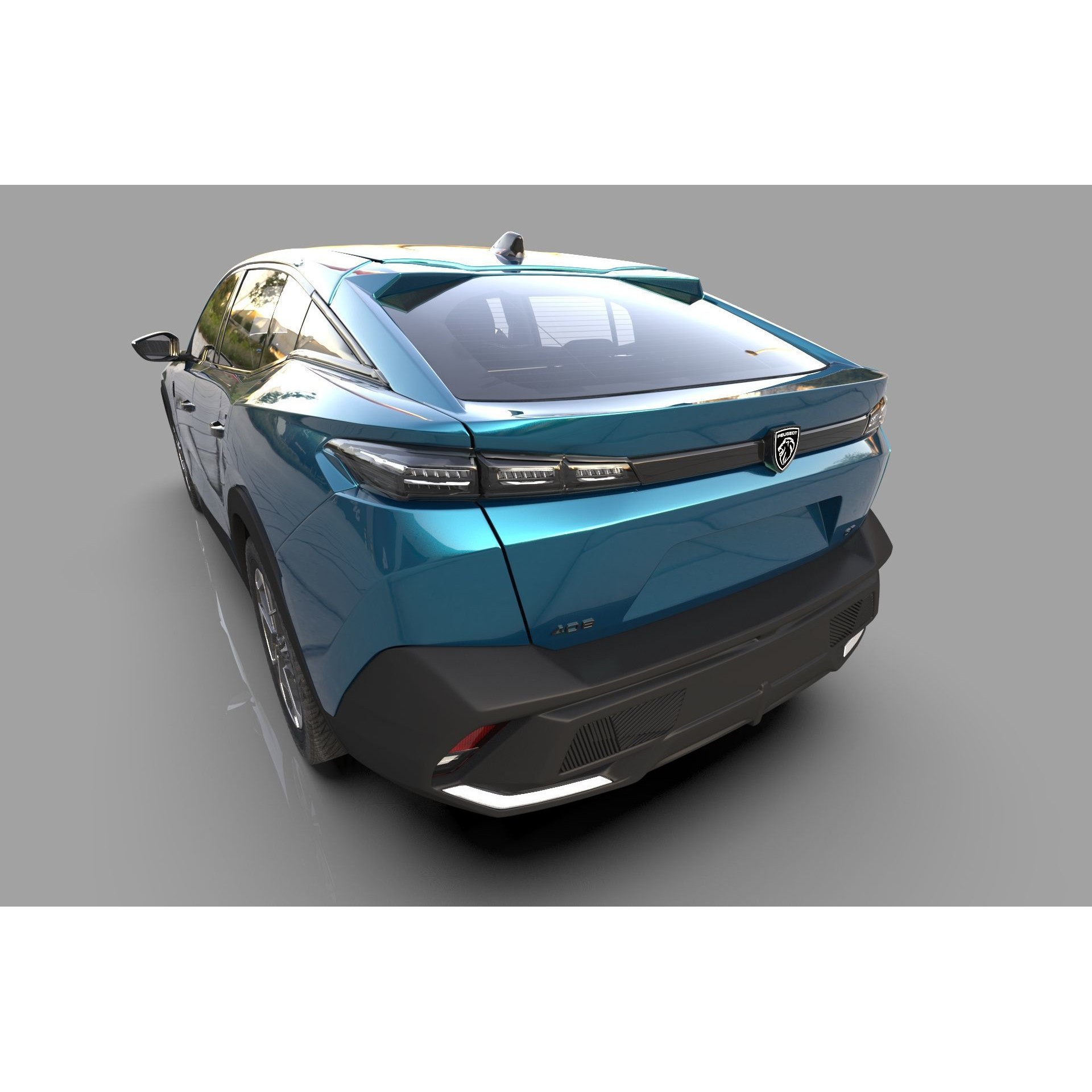 Peugeot 408 Cross 2023 - High-Poly Interior 3D Model - View 23